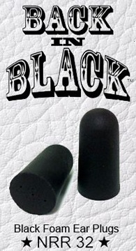 Back in Black Foam Ear Plugs